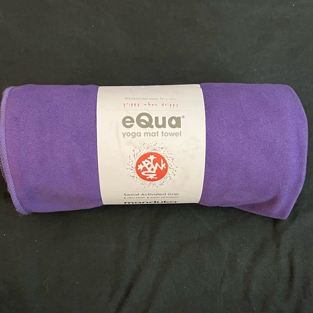 Manduka eQua Plush Purple Yoga Towel NWT